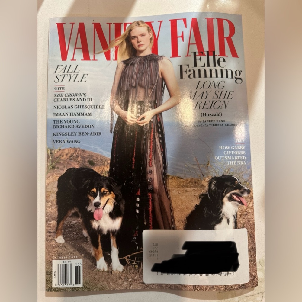 Vanity Fair October 2020 Elle Fanning Magazine